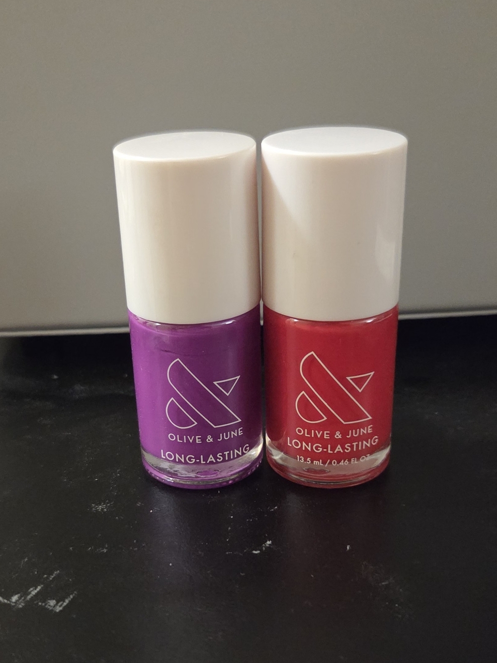 Olive & June Nail Polish Duo in Grape Soda & Hibiscus